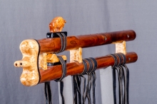 Walnut Native American Flute, Minor, Mid G-4, #O19Ea (1)